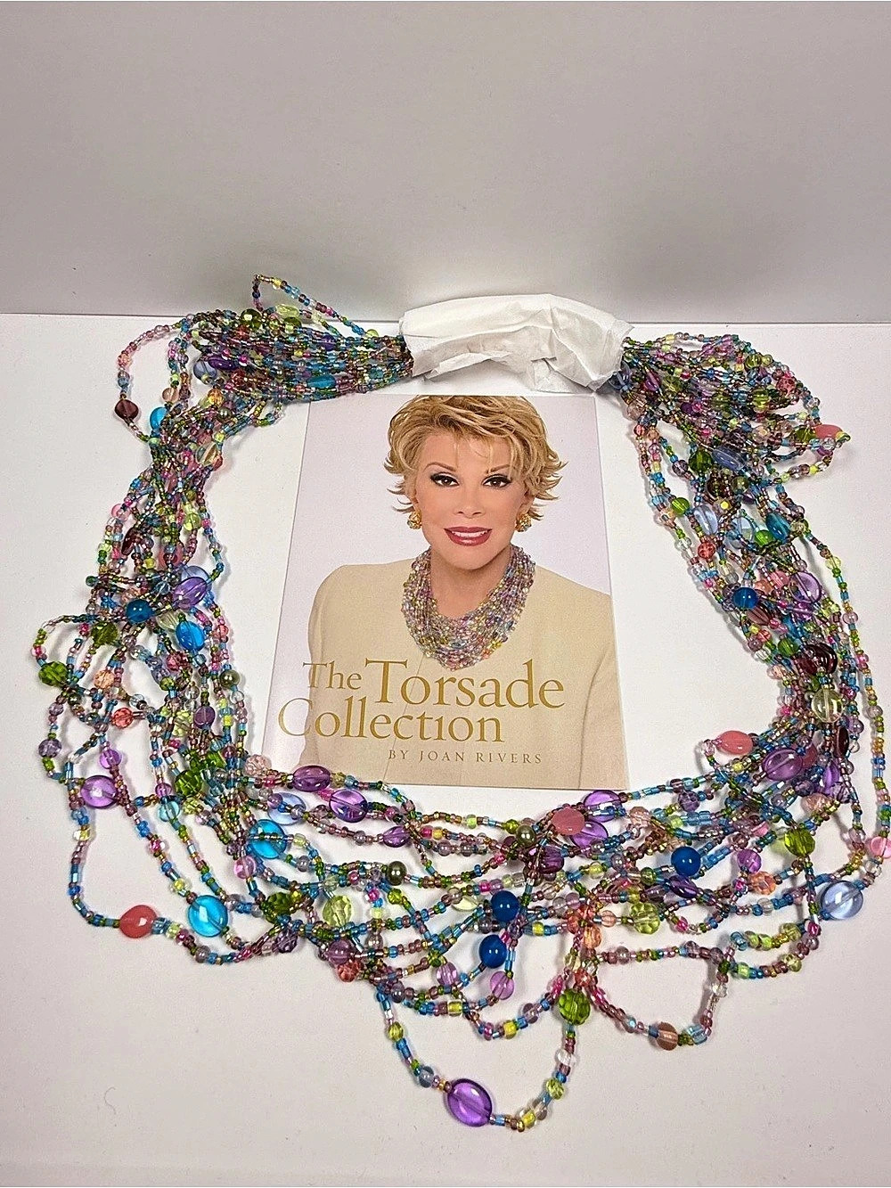 New-Joan Rivers The Torsade Collection Multicolor Beaded Statement Necklace